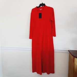 🏷Bryn Walker Weekend Lagen Look Bamboo French Terry Mock Neck Dress